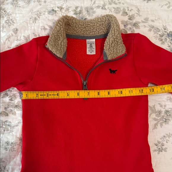 Carter's Red Kids Sweatshirt with Embroidered Dog - Picture 3 of 4